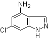 structure of CAS# 885519-32-4, 6-氯-1H-吲唑-4-胺