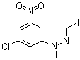 structure of CAS# 885519-97-1, 6-氯-3-碘-4-硝基-1H-吲唑