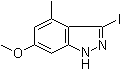 structure of CAS# 885521-45-9, 3-碘-6-甲氧基-4-甲基-1H-吲唑