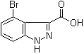 structure of CAS# 885521-80-2, 4-溴-1H-吲唑-3-甲酸