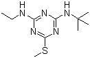 CAS # 886-50-0, Terbutryn, 2-tert-Butylamino-4-ethylamino-6-methylthio-1,3,5-triazine, 2-(tert-Butylamino)-4-(ethylamino)-6-(methylthio)-s-triazine, N-(1,1-dimethylethyl)-N'-ethyl-6-(methylthio)-1,3,5-triazine-2,4-diamine