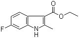 structure of CAS# 886362-69-2, 6-Fluoro-2-methyl-1H-indole-3-carboxylic acid ethyl ester