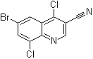 6-Bromo-4,8-dichloro-3-quinolinecarbonitrile molecular structure (CAS 886362-77-2)