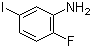 structure of CAS# 886362-82-9, 2-Fluoro-5-iodoaniline