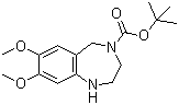 structure of CAS# 886364-26-7, 4-叔丁氧羰基-7,8-二甲氧基-2,3,4,5-四氢-1H-苯并[e][1,4]二氮杂卓