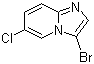 structure of CAS# 886371-28-4, 3-溴-6-氯咪唑并[1,2-a]吡啶