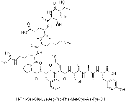 CAS 登录号：886435-29-6, L-苏氨酰-L-丝氨酰-L-alpha-谷氨酰-L-赖氨酰-L-精氨酰-L-脯氨酰-L-苯丙氨酰-L-蛋氨酰-L-半胱氨酰-L-丙氨酰-L-酪氨酸