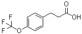 structure of CAS# 886499-74-7, 4-(Trifluoromethoxy)benzenepropanoic acid