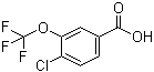 structure of CAS# 886500-50-1, 4-氯-3-(三氟甲氧基)苯甲酸