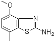 4-Methoxy-7-methylbenzothiazol-2-ylamine molecular structure (CAS 88686-30-0)
