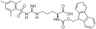structure of CAS# 88743-97-9, N-Fmoc-N'-(均三甲苯-2-磺酰基)-L-精氨酸
