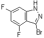 structure of CAS# 887567-78-4, 3-Bromo-4,6-difluoro-1H-indazole