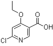 structure of CAS# 887572-34-1, 6-氯-4-乙氧基-3-吡啶甲酸