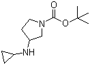 structure of CAS# 887587-25-9, 3-(环丙基氨基)吡咯烷-1-甲酸叔丁酯
