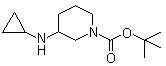 structure of CAS# 887588-04-7, 3-(环丙基氨基)哌啶-1-甲酸叔丁酯