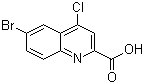 structure of CAS# 887589-43-7, 6-溴-4-氯-2-喹啉甲酸