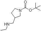 structure of CAS# 887591-54-0, 3-[(乙基氨基)甲基]-1-吡咯烷甲酸叔丁酯