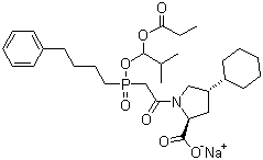 structure of CAS# 88889-14-9, 福辛普利钠