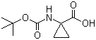 CAS # 88950-64-5, 1-(Boc-amino)cyclopropanecarboxylic acid, 1-[(tert-Butoxycarbonyl)amino]cyclopropanecarboxylic acid