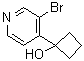 structure of CAS# 889687-37-0, 1-(3-溴-4-吡啶基)环丁醇