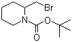structure of CAS# 889942-58-9, 2-(Bromomethyl)-1-piperidinecarboxylic acid tert-butyl ester