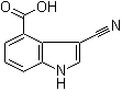 3-Cyano-1H-indole-4-carboxylic acid molecular structure (CAS 889942-85-2)