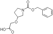 structure of CAS# 889953-08-6, 3-(羧基甲氧基)-1-吡咯烷甲酸 1-苄酯