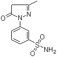 structure of CAS# 89-29-2, 3-Methyl-1-(3'-sulfoamidophenyl)-5-pyrazolone