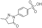 3-Methyl-1-(4-sulfophenyl)-2-pyrazolin-5-one molecular structure (CAS 89-36-1)