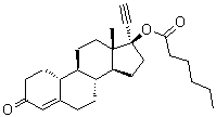 Norethisterone hexanoate molecular structure (CAS 89094-33-7)
