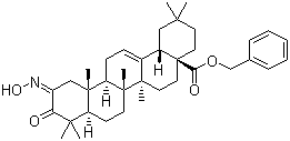 2-(Hydroxyimino)-3-oxo-olean-12-en-28-oic acid phenylmethyl ester molecular structure (CAS 892869-52-2)