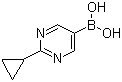 structure of CAS# 893567-15-2, (2-环丙基-5-嘧啶基)硼酸