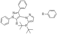 structure of CAS# 894086-00-1, 5-[Di(tert-butyl)phosphino]-1',3',5'-triphenyl-1'H-[1,4']bipyrazolyl