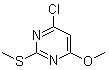 structure of CAS# 89466-42-2, 4-氯-6-甲氧基-2-(甲硫基)嘧啶