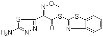 structure of CAS# 89604-91-1, (S)-2-Benzothiazolyl (Z)-2-(5-amino-1,2,4-thiadiazol-3-yl)-2-methoxyiminothioacetate