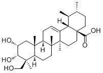 CAS 登录号：89786-83-4, Pygenic acid B, 2alpha,3alpha,24-三羟基乌苏-12-烯-28-酸