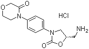 structure of CAS# 898543-06-1, 4-[4-[(5S)-5-(Aminomethyl)-2-oxo-3-oxazolidinyl]phenyl]-3-morpholinone hydrochloride
