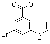 CAS # 898746-91-3, 6-Bromo-1H-indole-4-carboxylic acid