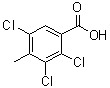 CAS # 89978-34-7, 2,3,5-Trichloro-4-methylbenzoic acid, 2,3,5-Trichloro-p-toluic acid