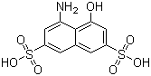 1-Amino-8-hydroxynaphthalene-3,6-disulphonic acid molecular structure (CAS 90-20-0)