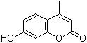 CAS # 90-33-5, 4-Methylumbelliferone, 4-Methyl-7-hydroxycoumarin, 7-Hydroxy-4-methylcoumarin, beta-Methylumbelliferone, Hymecromone, Coumarin 4