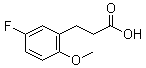 structure of CAS# 900021-53-6, 5-氟-2-甲氧基苯丙酸