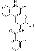 CAS # 90098-06-9, alpha-[(2-Chlorobenzoyl)amino]-1,2-dihydro-2-oxo-4-quinolinepropanoic acid