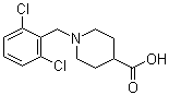 structure of CAS# 901923-63-5, 1-[(2,6-Dichlorophenyl)methyl]-4-piperidinecarboxylic acid