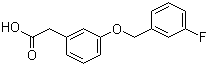structure of CAS# 902836-26-4, 3-[(3-Fluorophenyl)methoxy]benzeneacetic acid