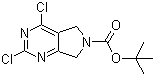 structure of CAS# 903129-71-5, tert-Butyl 2,4-dichloro-5H-pyrrolo[3,4-d]pyrimidine-6(7H)-carboxylate