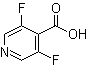structure of CAS# 903522-29-2, 3,5-Difluoro-4-pyridinecarboxylic acid