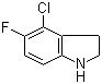 structure of CAS# 903551-32-6, 4-氯-5-氟吲哚啉