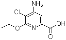 structure of CAS# 904311-15-5, 4-氨基-5-氯-6-乙氧基-2-吡啶羧酸