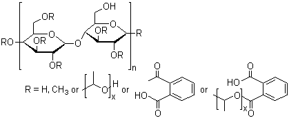 structure of CAS# 9050-31-1, Hydroxypropyl methylcellulose phthalate